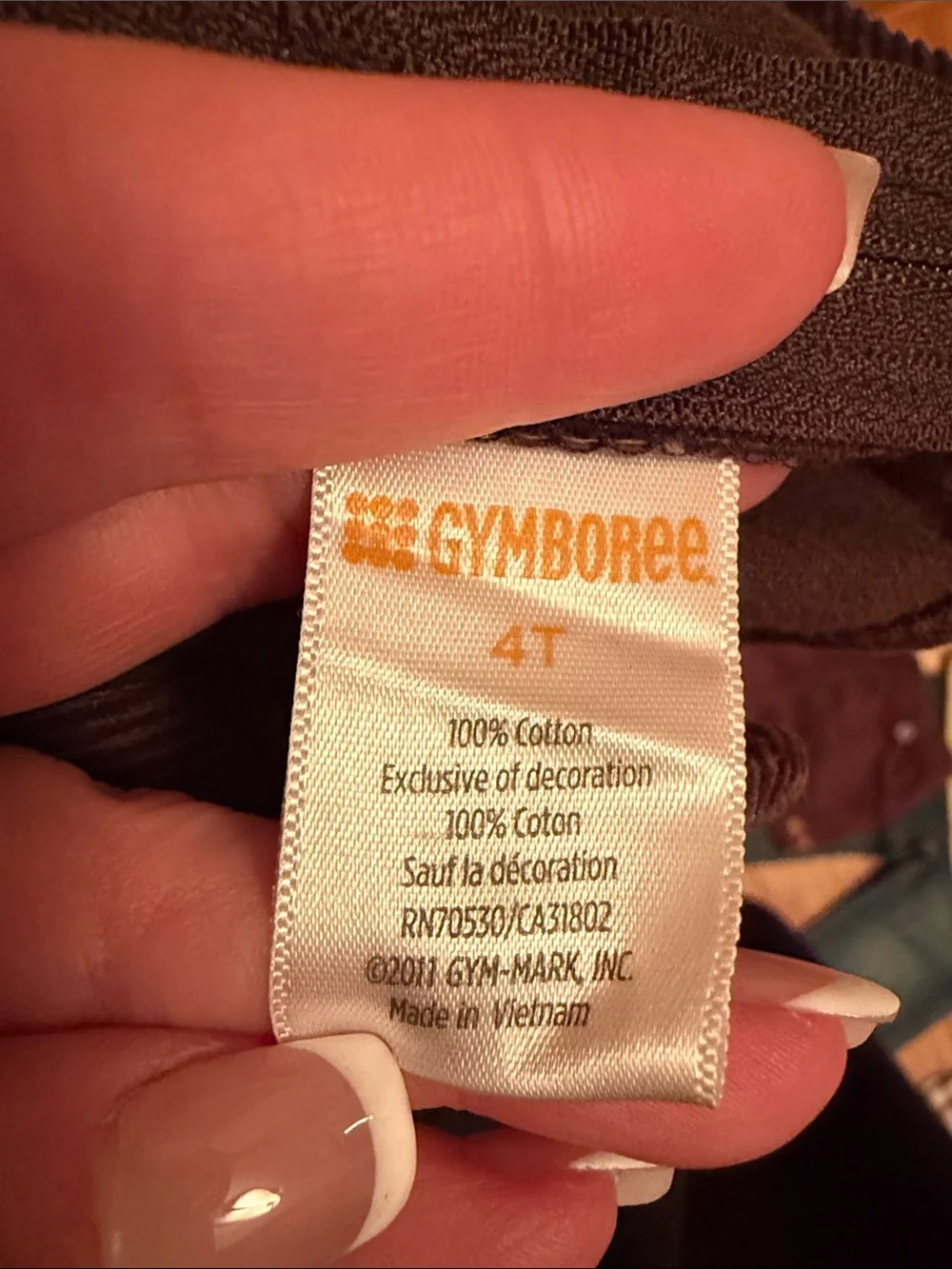 Gymboree Brown Corduroy Pinafore with Striped Long-Sleeve Top